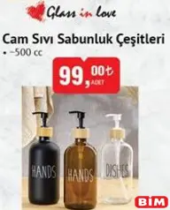 GLASS İN LOVE CAM SIVI SABUNLUK ÇEŞİTLERİ 500 CC